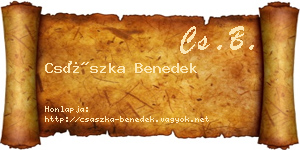 Császka Benedek névjegykártya